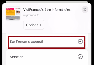 Vigifrance Android notification screencast